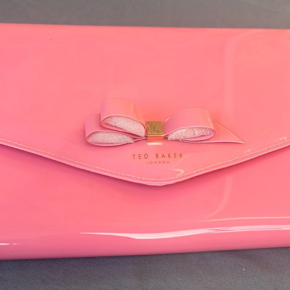 New ted baker krystan pink clutch bag